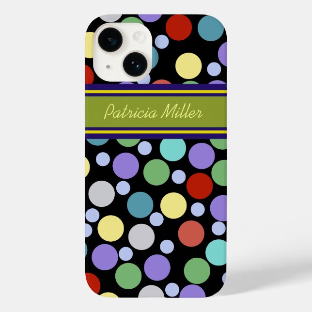 Coques Case-Mate iPhone motif pois personnalisé (Verso)