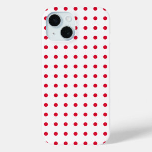Coque Pour iPhone 15 motif pois rouge
