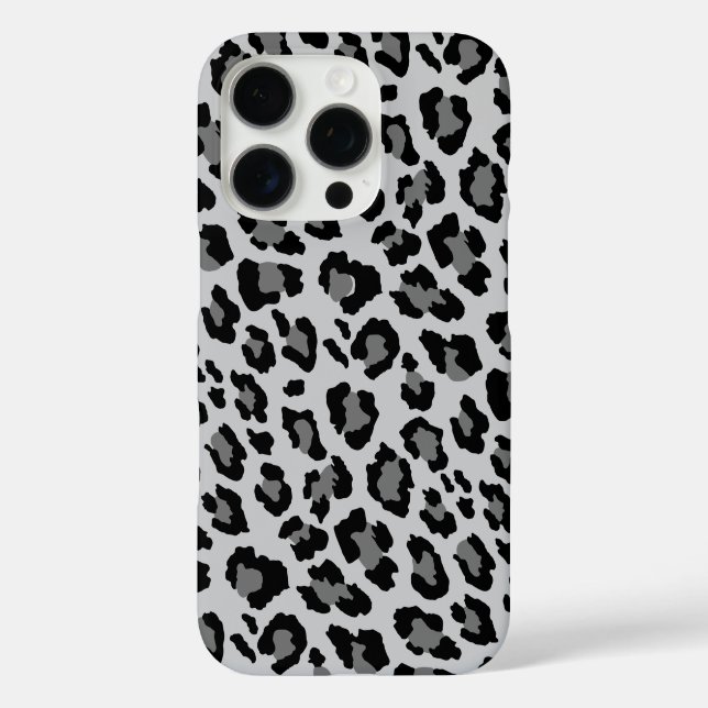 Coques Case-Mate iPhone Motif Poster de animal moderne Grey Leopard Cheeta (Verso)