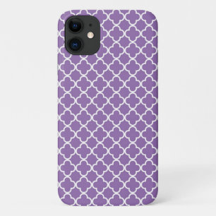 Coque Case-Mate Pour iPhone Motif pourpre de Quatrefoil
