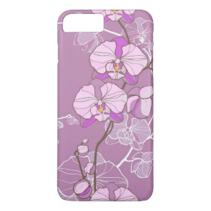 Coques Pour iPhone Motif pourpre d'orchidée