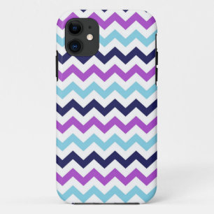 Etui iPhone Case-Mate Motif pourpre et bleu de chevrons de zigzag