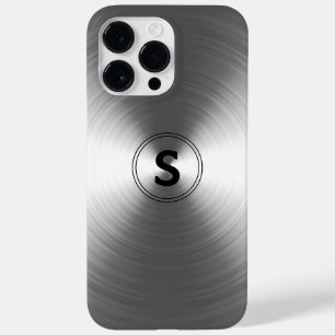 Coque Pour Pour iPhone 14 Pro Max Motif radiant argenté contemporain monogramme
