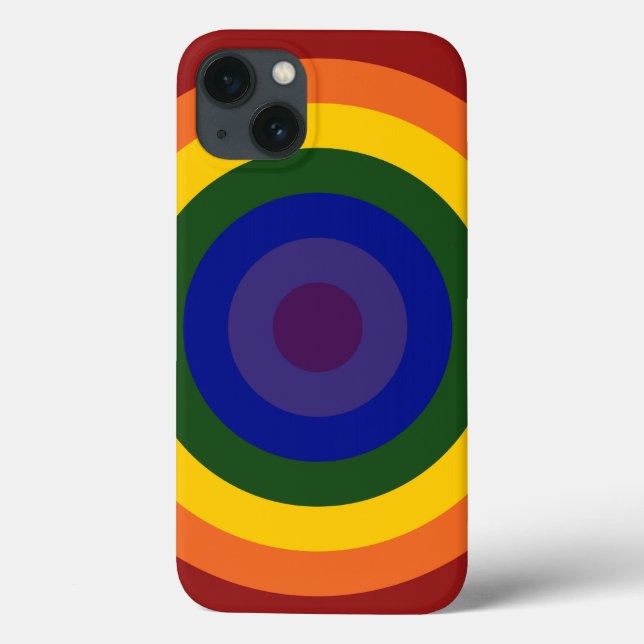 Coques Case-Mate iPhone Motif Rainbow Bullseye (Verso)