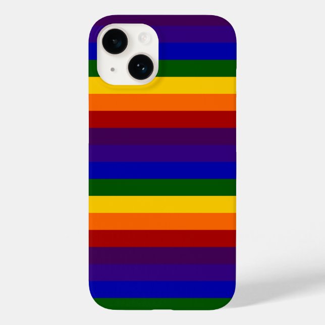 Coques Case-Mate iPhone Motif Rainbow Stripes (Verso)