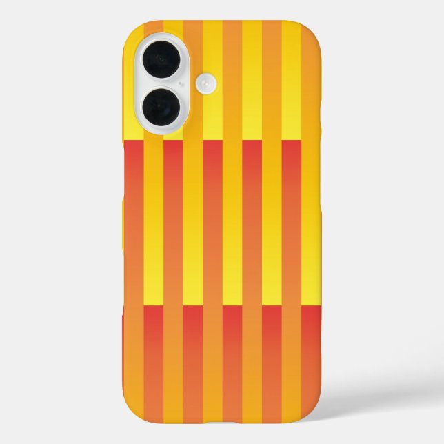Coques Case-Mate iPhone Motif rayé jaune orange (Verso)