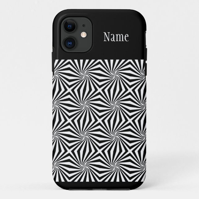 Coques Case-Mate iPhone Motif rayonnant noir blanc Thunder_Cove (Dos)