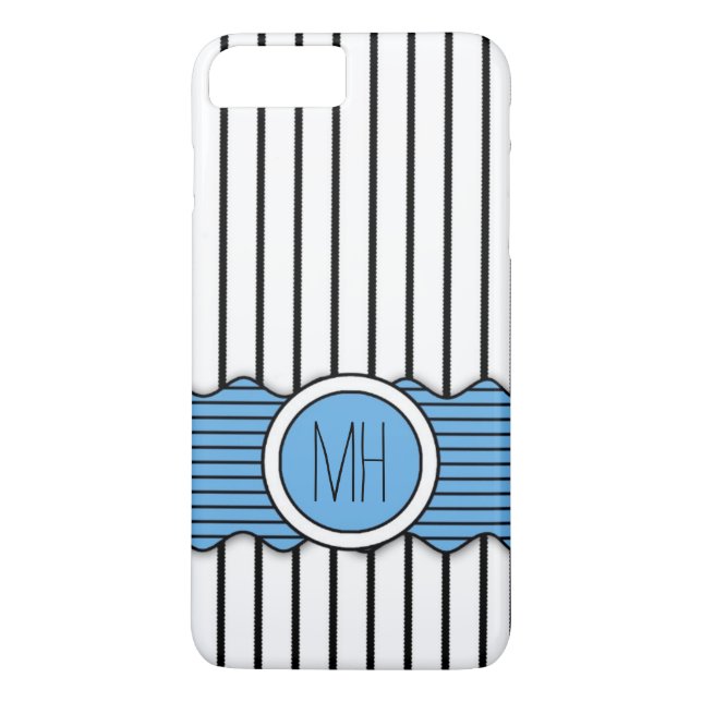 Coques Case-Mate iPhone Motif Rayures fines Vert Blanc Noir (Dos)