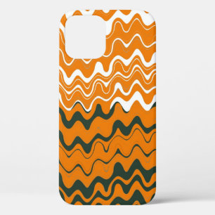 Case-Mate iPhone Case Motif rayures ondulées mer gris blanc orange