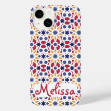 Motif rétro marocain Zellije avec nom