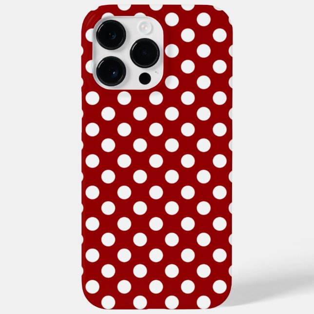 Coques Case-Mate iPhone Motif rétro pois rouge mou (Verso)