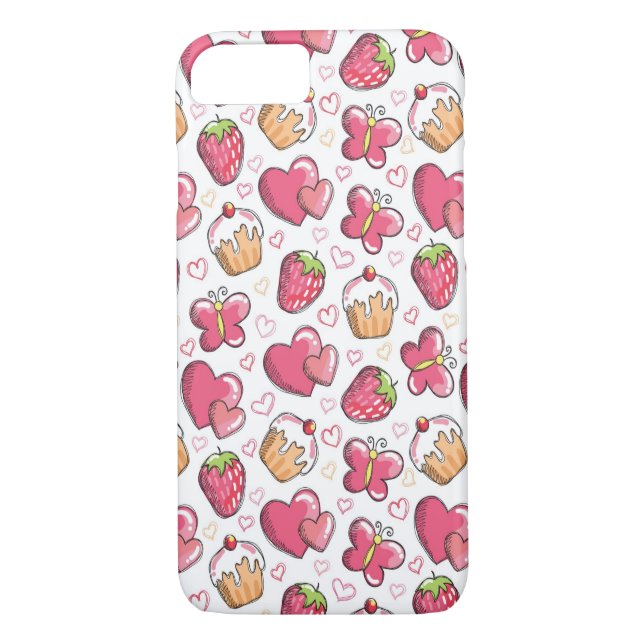 Coques Case-Mate iPhone motif romantique de nourriture (Dos)