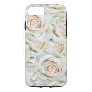 Coque iPhone 7 Motif romantique de roses blancs