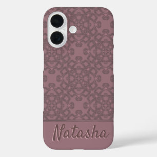 Coques iPhone 16 Motif Rose Dusty personnalisé