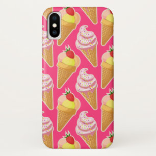 Case-Mate iPhone Case Motif rose Kawaii avec crème glacée aux fraises