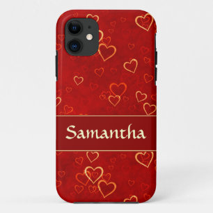 Etui iPhone Case-Mate motif rouge de coeurs