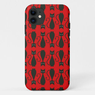 Etui iPhone Case-Mate Motif rouge et noir de chat de Goth
