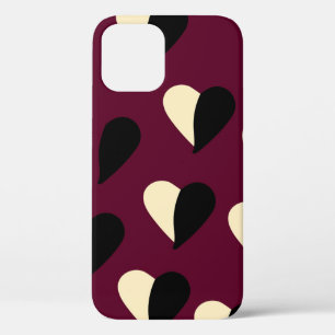 Case-Mate iPhone Case Motif sans couture avec coeur noir et blanc. St Va