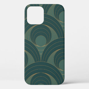 Case-Mate iPhone Case Motif sans couture avec des cercles dorés et verts