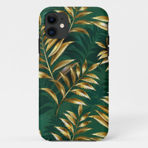 Case-Mate iPhone Case Motif sans couture avec des fougères dorées