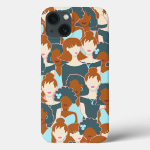 Case-Mate iPhone Case Motif sans couture avec filles noires et blanches