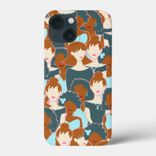 Case-Mate iPhone Case Motif sans couture avec filles noires et blanches