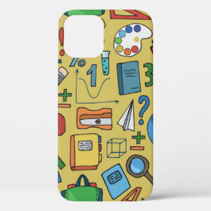 Case-Mate iPhone Case Motif sans couture avec fournitures scolaires sur