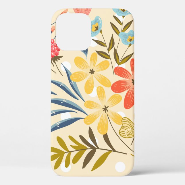 Coques Case-Mate iPhone Motif sans couture avec les fleurs abstraites (Verso)
