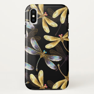 Case-Mate iPhone Case Motif sans couture avec libellules d'or