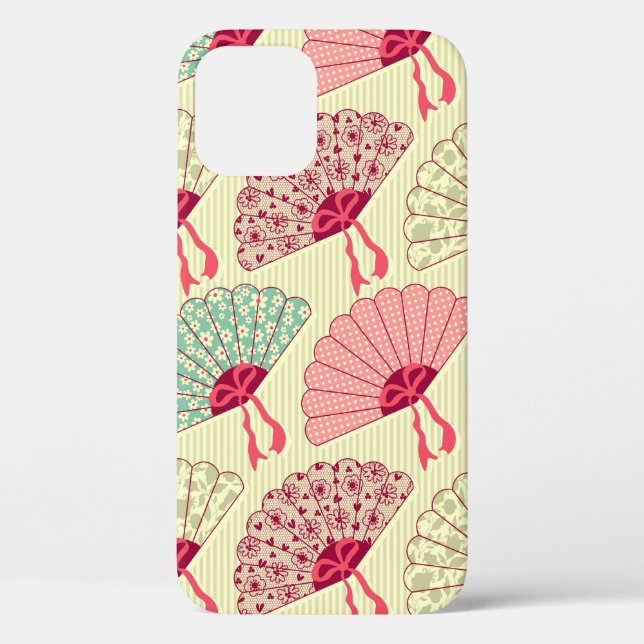 Coques Case-Mate iPhone Motif sans couture avec ventilateurs.  (Verso)