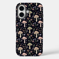 Motif sans couture de champignons sombres riches G