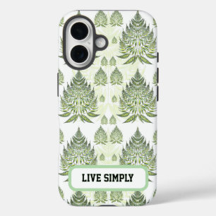 Coques iPhone 16 Motif sans couture de feuille de fougère botanique