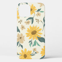 Motif sans couture de tournesol. Marguerite jaune