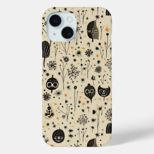Coque Pour iPhone 15 Motif sans couture Halloween Bohème