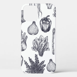Case-Mate iPhone Case Motif sans soudure de légumes frais. Brocoli, carr
