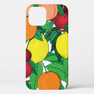 Case-Mate iPhone Case Motif sans soudure, dessin à la main, orange,