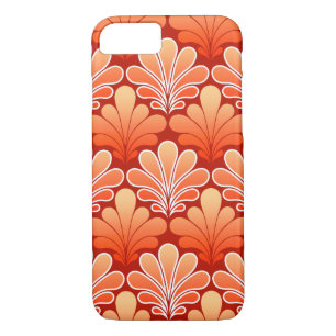 Coque iPhone 8/7 Motif Shell Art Déco, Mandarin Orange