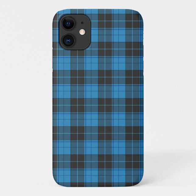 Coques Case-Mate iPhone Motif simple tartan en bleu foncé Uncomm (Dos)