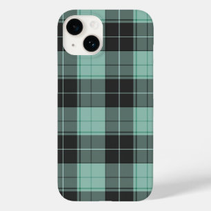 Coque Pour iPhone 14 Motif simple tartan en turquoise