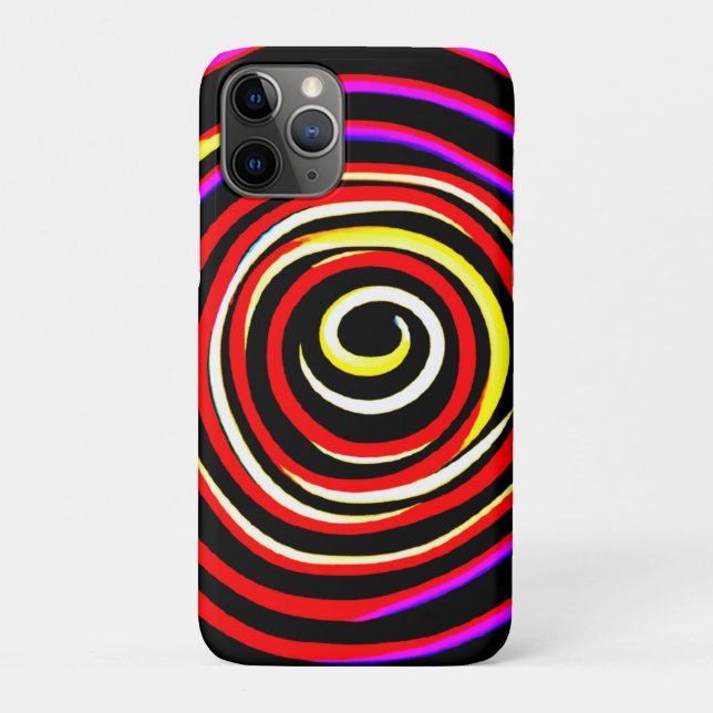 Coques Case-Mate iPhone Motif spiral coloré (Dos)