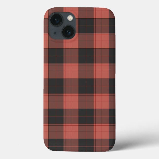 Coques Case-Mate iPhone Motif tartan simple en rouge (Verso)