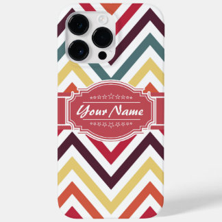 Coque Pour Pour iPhone 14 Pro Max Motif tendance Chevron avec nom personnalisé