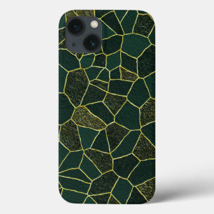 Case-Mate iPhone Case Motif Texturé Abstrait Vert Luxueux Chic Or