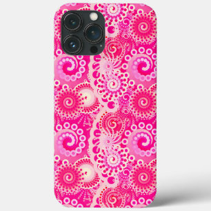 Etui iPhone Case-Mate Motif tourbillon fractal, teintes rose fuchsia