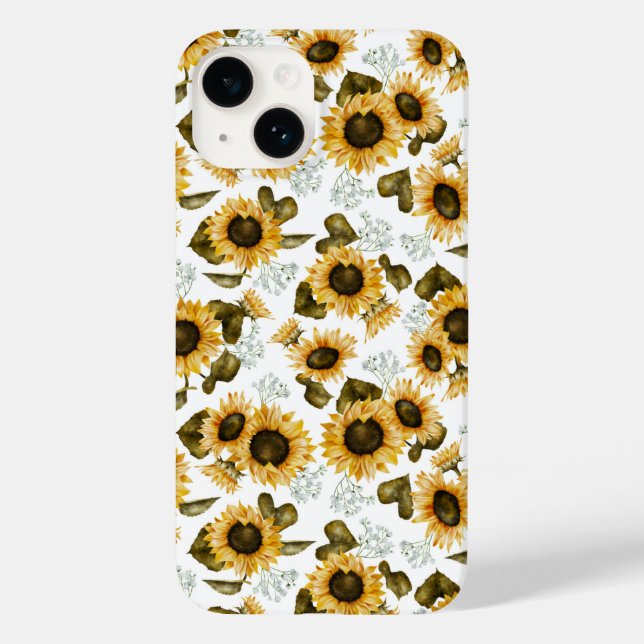 Coques Case-Mate iPhone Motif tournesol (Verso)