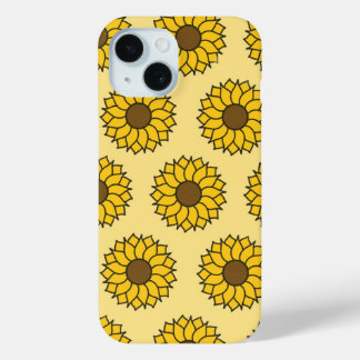 Coque Pour iPhone 15 Motif Tournesol