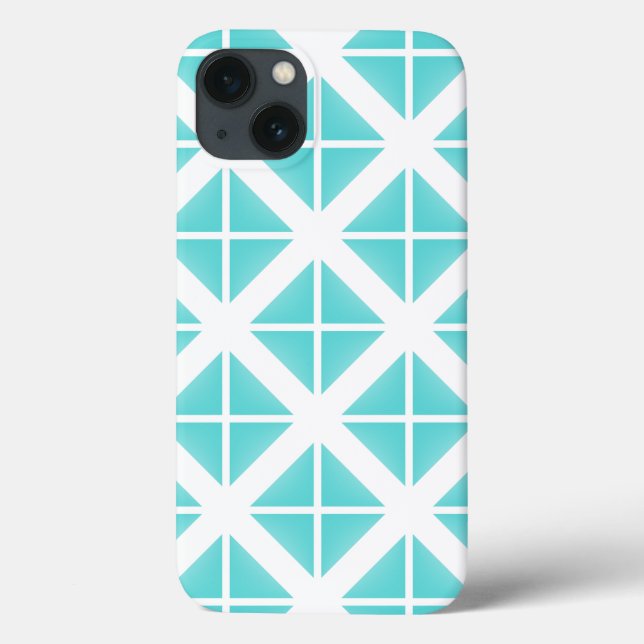 Coques Case-Mate iPhone Motif Triangle tendance Turquoise (Verso)