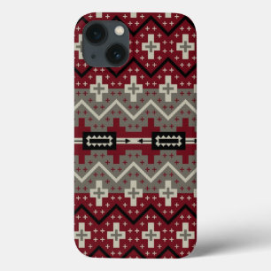 Coques Pour iPhone Motif tribal Red Cream Abstrait