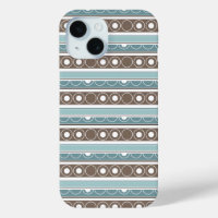 Motif trié avec cercles et anneaux style rétro