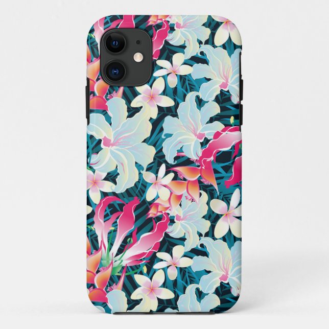 Coques Case-Mate iPhone Motif tropical coloré (Dos)